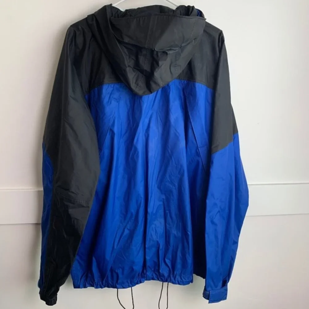 COLUMBIA Blue & Black Omnitech Waterproof Packable Full Zip Jacket
